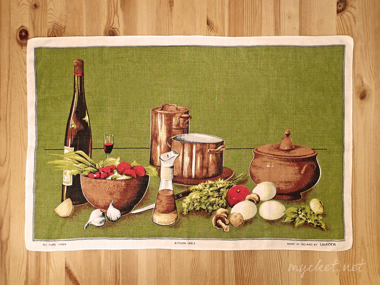 アイルランド「ULSTER WEAVERS」リネンクロス(ユーズド/タペストリー/キッチンクロス)