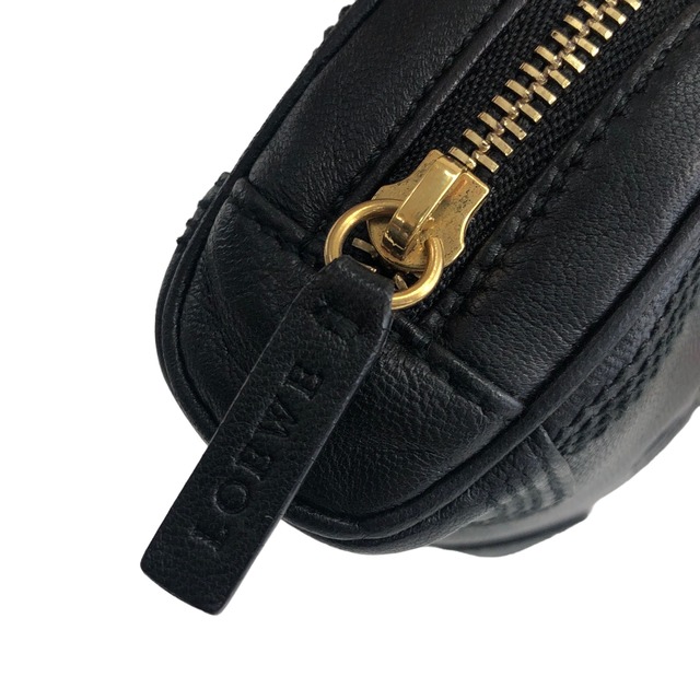 LOEWE ロエベ アナグラム レザー マイクロ 2way コインケース ブラック vintage ヴィンテージ オールド 8i5d2v