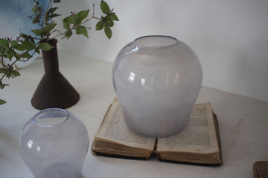 アンティーク】青白グラデーション ガラスカップ