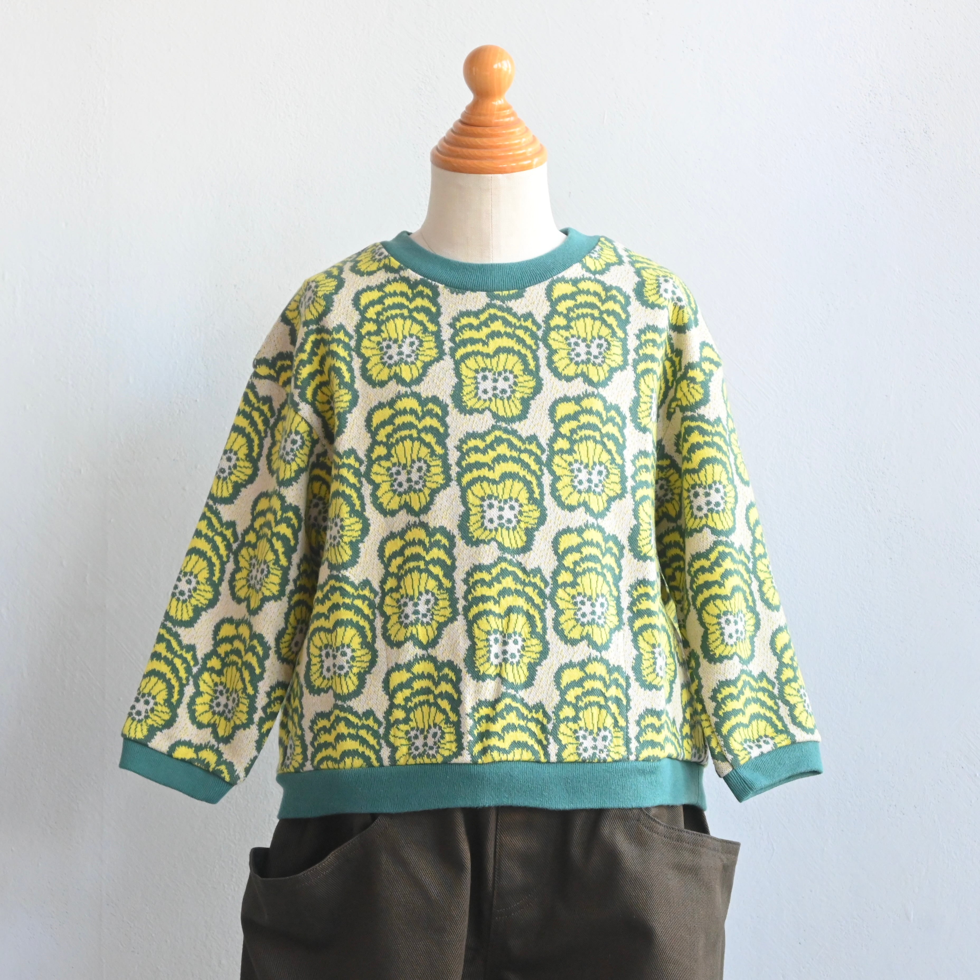 《mina perhonen 2025AW》happy bloom 長袖カットソー / yellow / 140cm