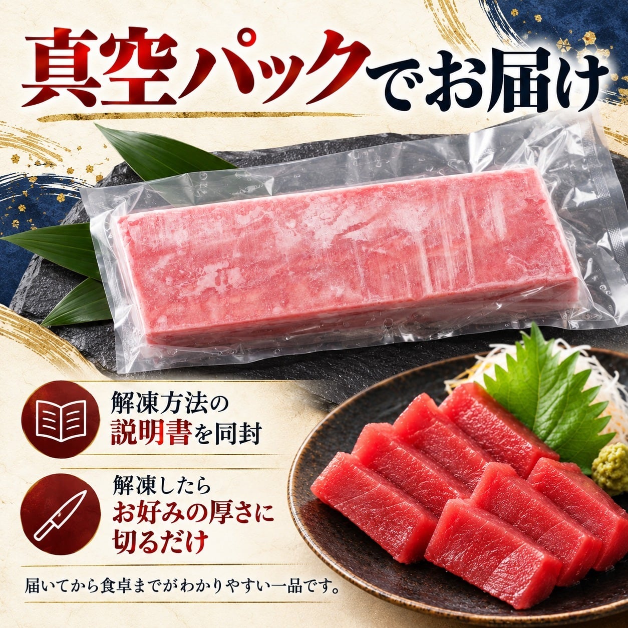 天然本鮪 赤身 天身 約200g 約2人前 生食用 刺身 冷凍 真空パック 本