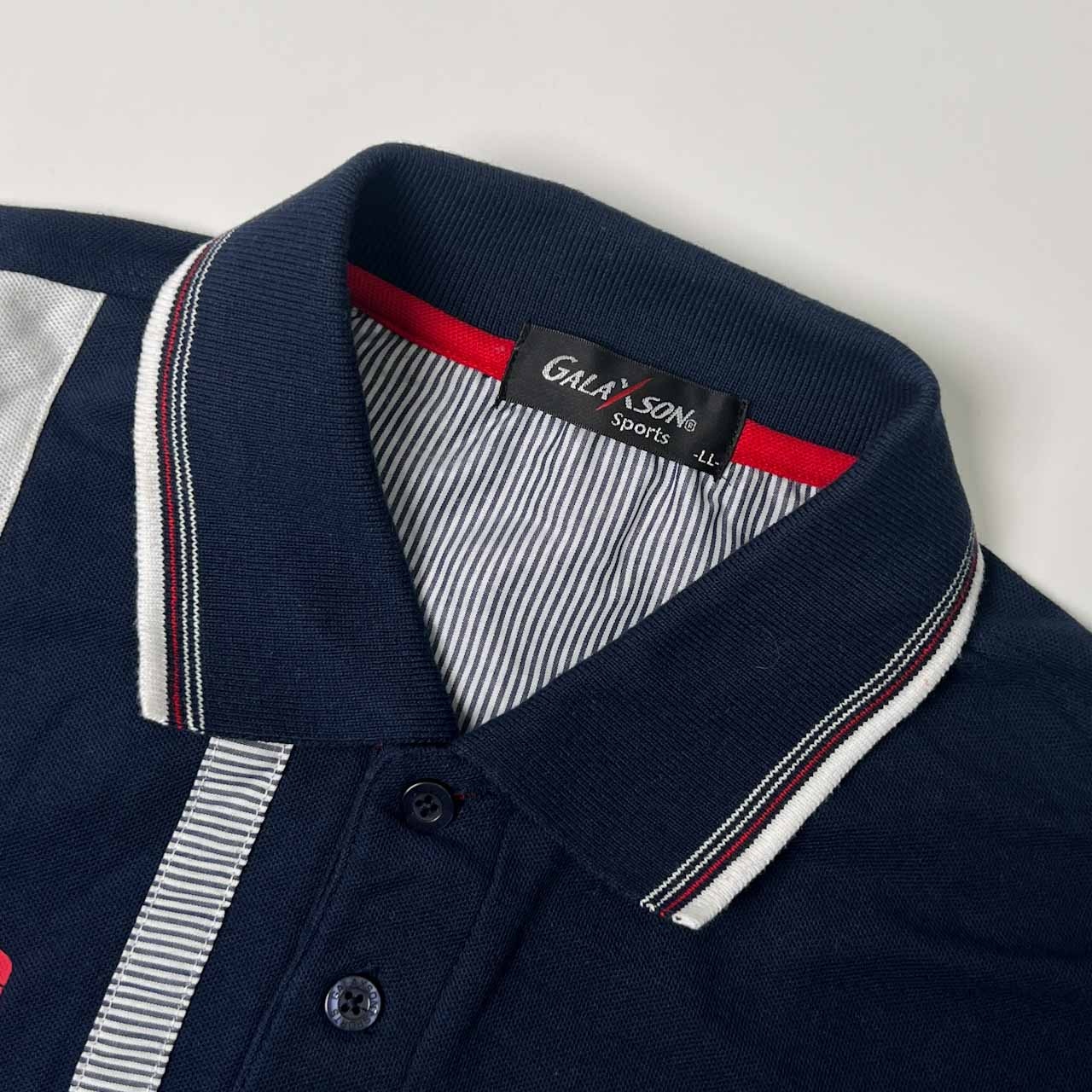 GALAXSON SPORTS ギャラクソン キャラ刺繍 半袖 ポロシャツ LL/ネイビー系 メンズ ゴルフ