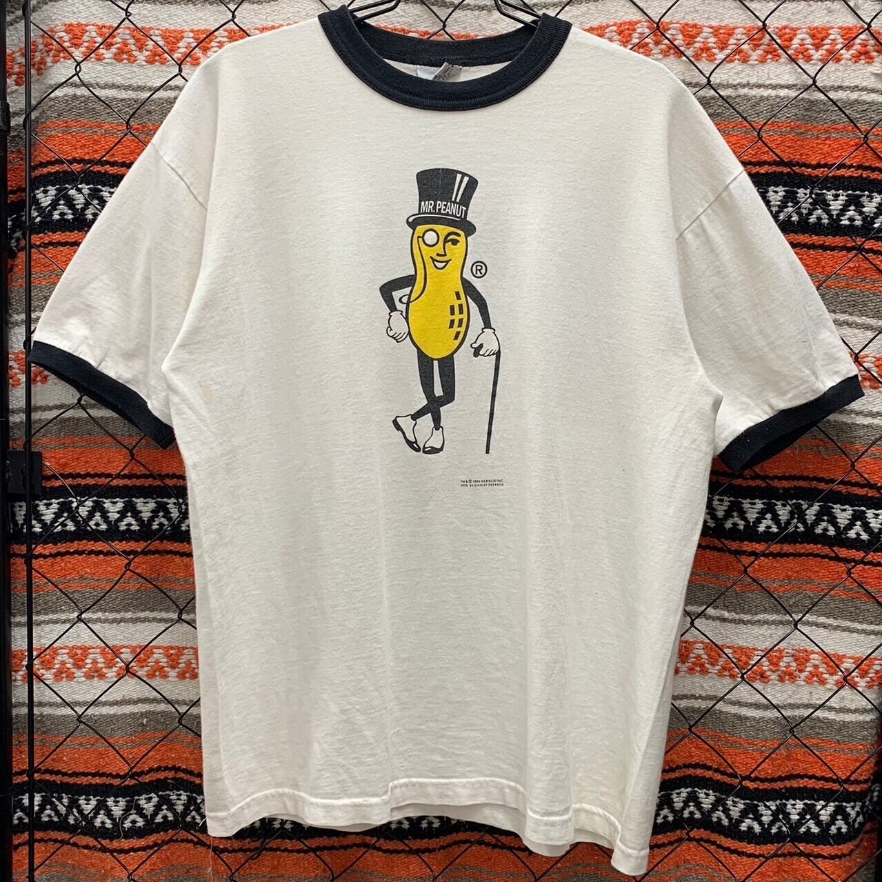 90s USA製 Mr.PEANUTS ミスターピーナッツ Tシャツ リンガー 90s USA製 Mr.PEANUTS ミスターピーナッツ Tシャツ リンガー