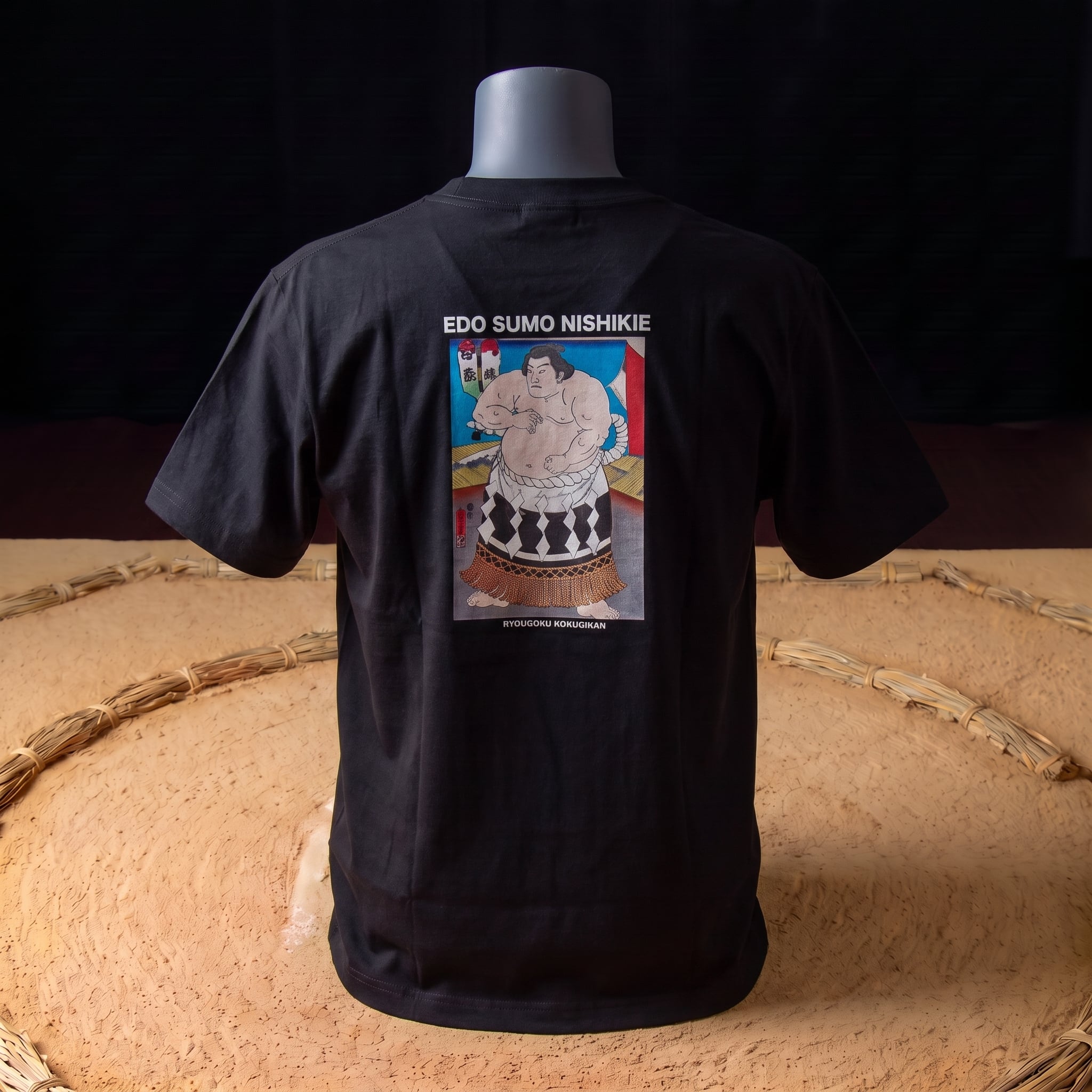 日本相撲協会承認 歌川D 江戸相撲錦絵 Tシャツ