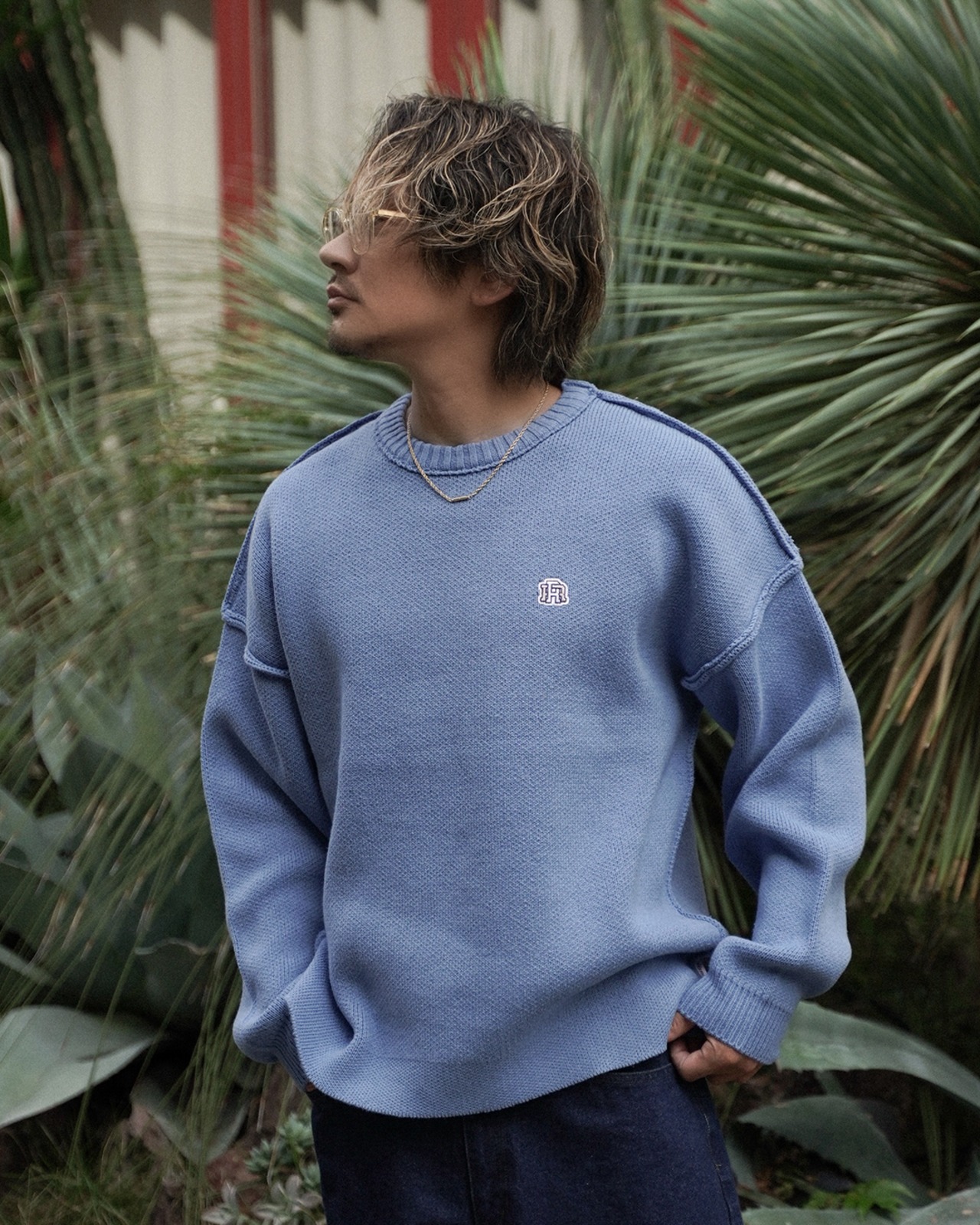 【#Re:room】Rrm BIG LOGO CREW NECK KNIT［REK162］