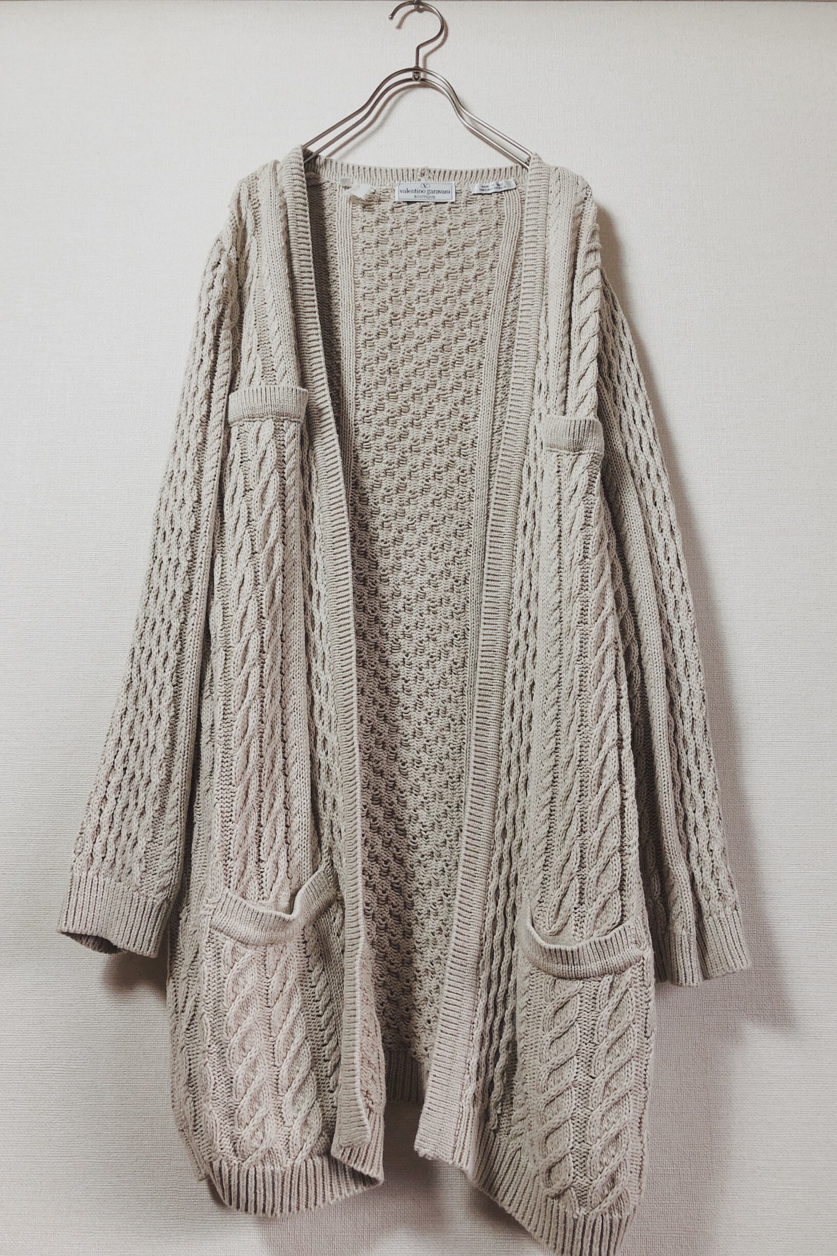 90s valentino garavani コットンニットカーディガン | PAY ID