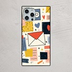 受注生産 iPhoneケース 幾何学紙片のZINEコラージュ｜ZINEコラージュ ZINE018B