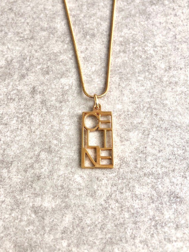 CELINE セリーヌ ネックレス ゴールド ロゴ vintage ヴィンテージ オールド ajp8cr