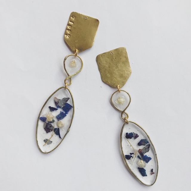 plate earring / pierce