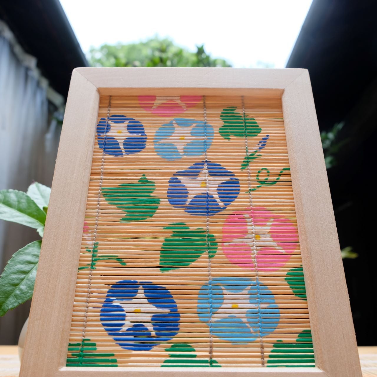 インテリアART】すだれアートパネル朝顔 | 町家キュレーション おもやい