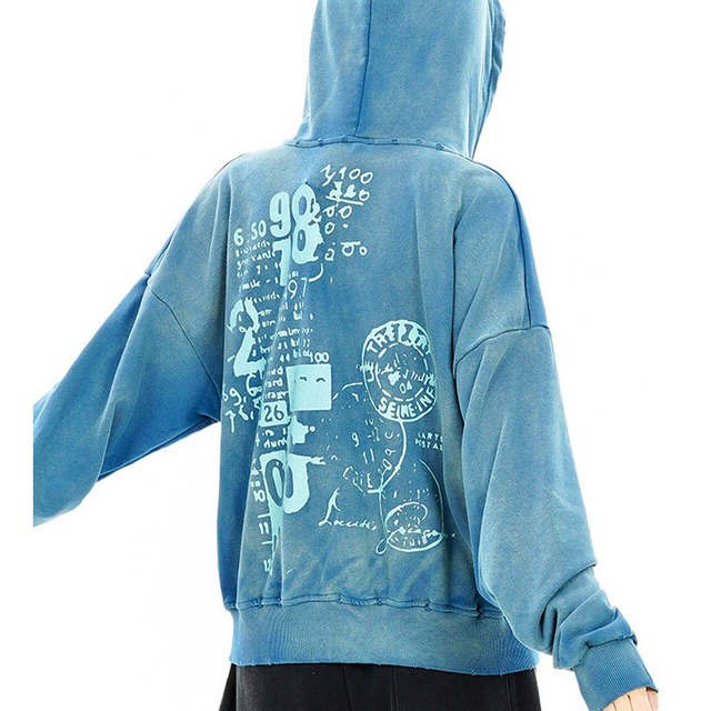 レトログラフィックワッペンジップフーディ 1col   R02619