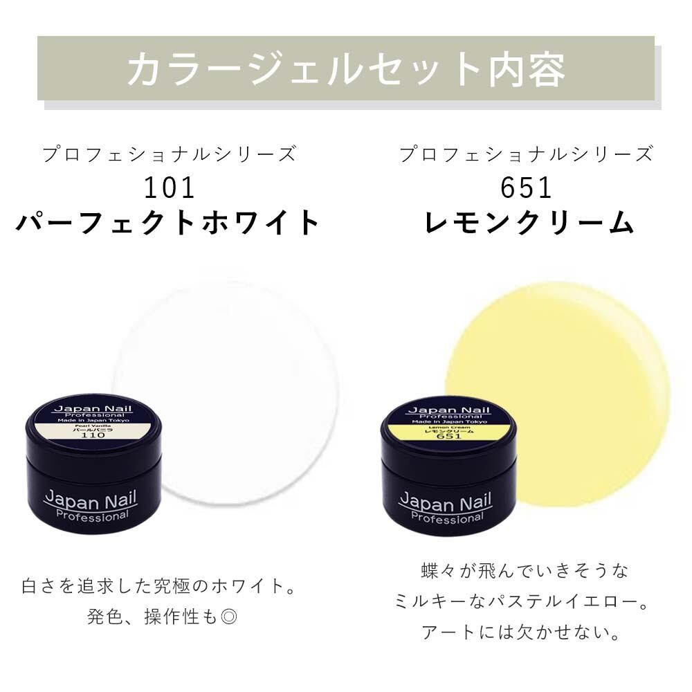 アートNo.9「デイジーフレンチネイル」カラージェルセット 日本製