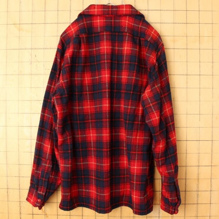 70s 80s USA製 PENDLETON ペンドルトン ウール チェック オープン