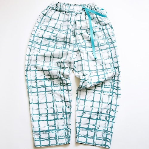 《michirico 2023AW》Chocolate check pants / ivory / S・M(大人)