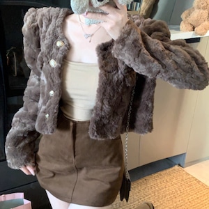 クロップドファージャケット ・13405 クロップドファージャケット ・13405