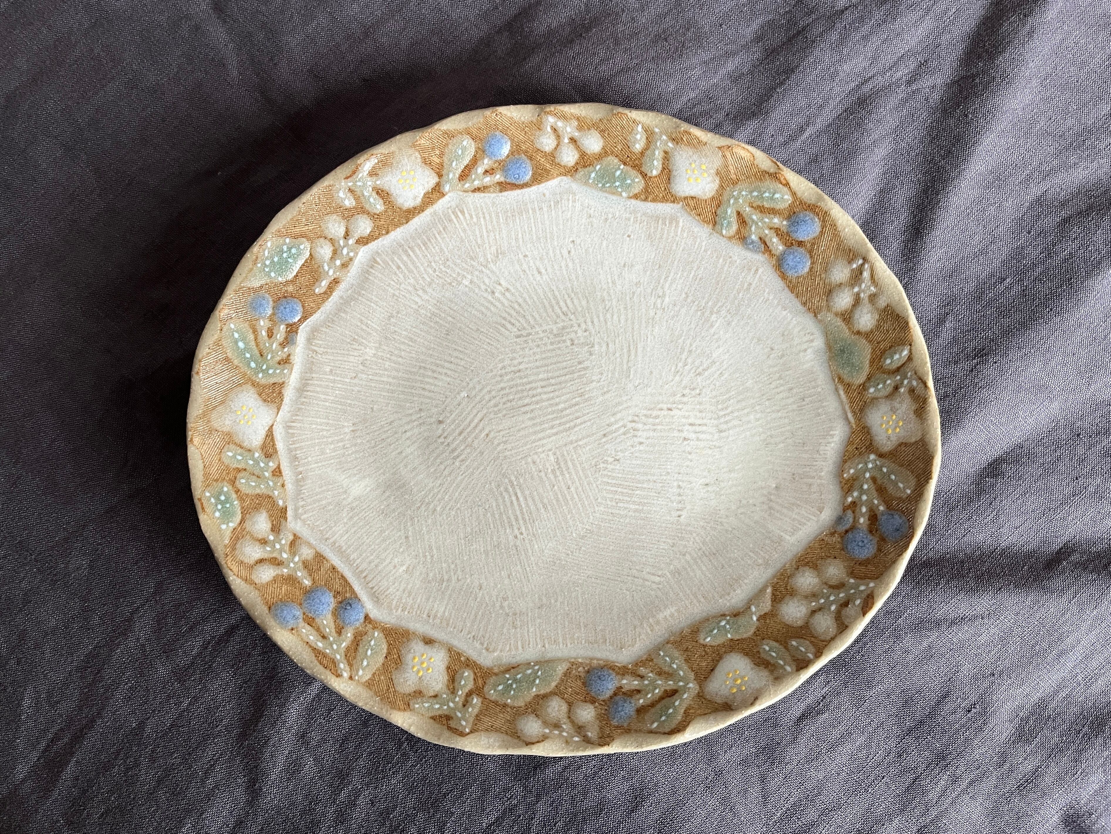 「木もれ日リムのオーバル皿」