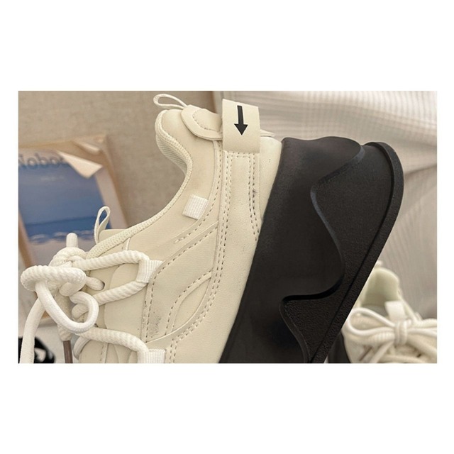 ウェーブソールプラットフォームスニーカー 2col   R01563