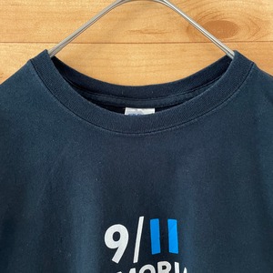 【GILDAN】9.11 メモリアル Tシャツ 星条旗 バックプリント XL ビッグサイズ 黒ボディ US古着 アメリカ古着