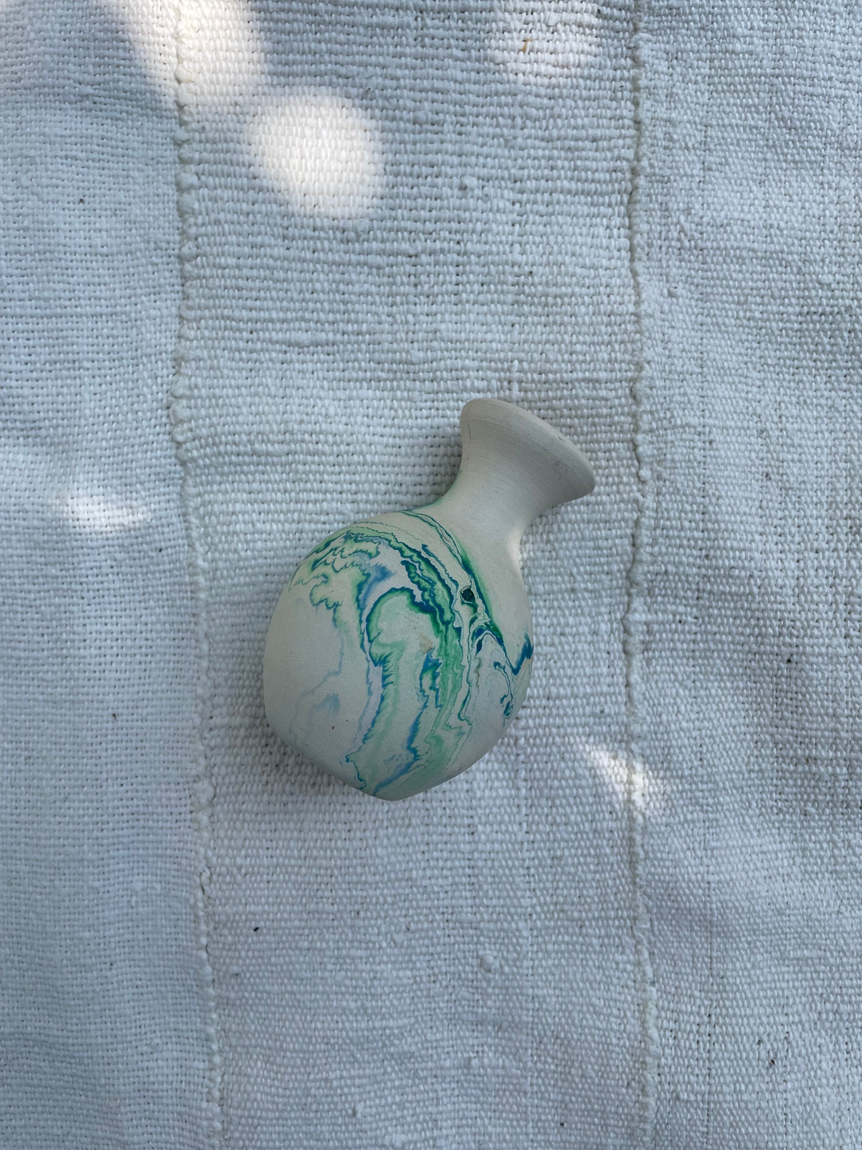 Vintage Nemadji Pottery Green Swirl/ ヴィンテージ ネマージ 陶器 | hemm