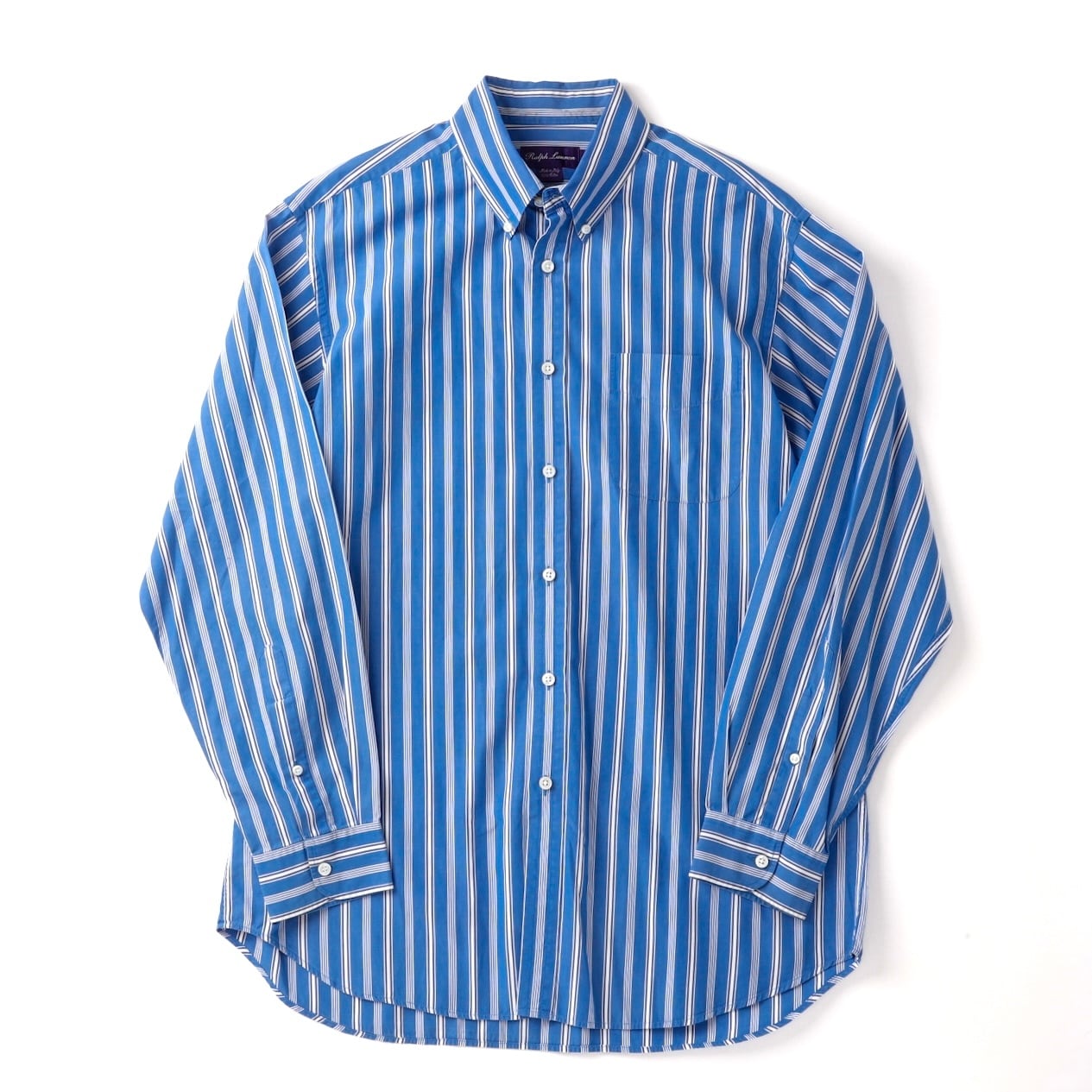 ラルフローレンパープルレーベル 長袖ストライプシャツ PURPLE LABEL