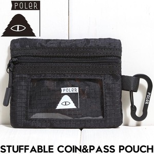 POLeR ポーラー STUFFABLE COIN&PASS POUCH コインケース 財布 パスケース 253MCV0129 BLK 日本代理店正規品