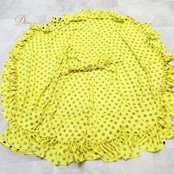 フラメンコ 衣装 ファルダ スカート 黄色 黒 水玉 ドット フリル ボランテ 伸縮 レッスン 練習 ダンス パーティ 発表会 ポップ 可愛い イエロー系 ブラック系 フラメンコスカート おしゃれ スカートデザイン フリルスカート 可愛いスカート レディースダンス衣装 黄色スカート 黒ドット 水玉模様 パーティ衣装 女性用ダンススカート