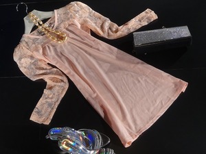 ★11号（Ｌ）☆シ－スル－薔薇レ－スタイトワンピ(OPN6350) 