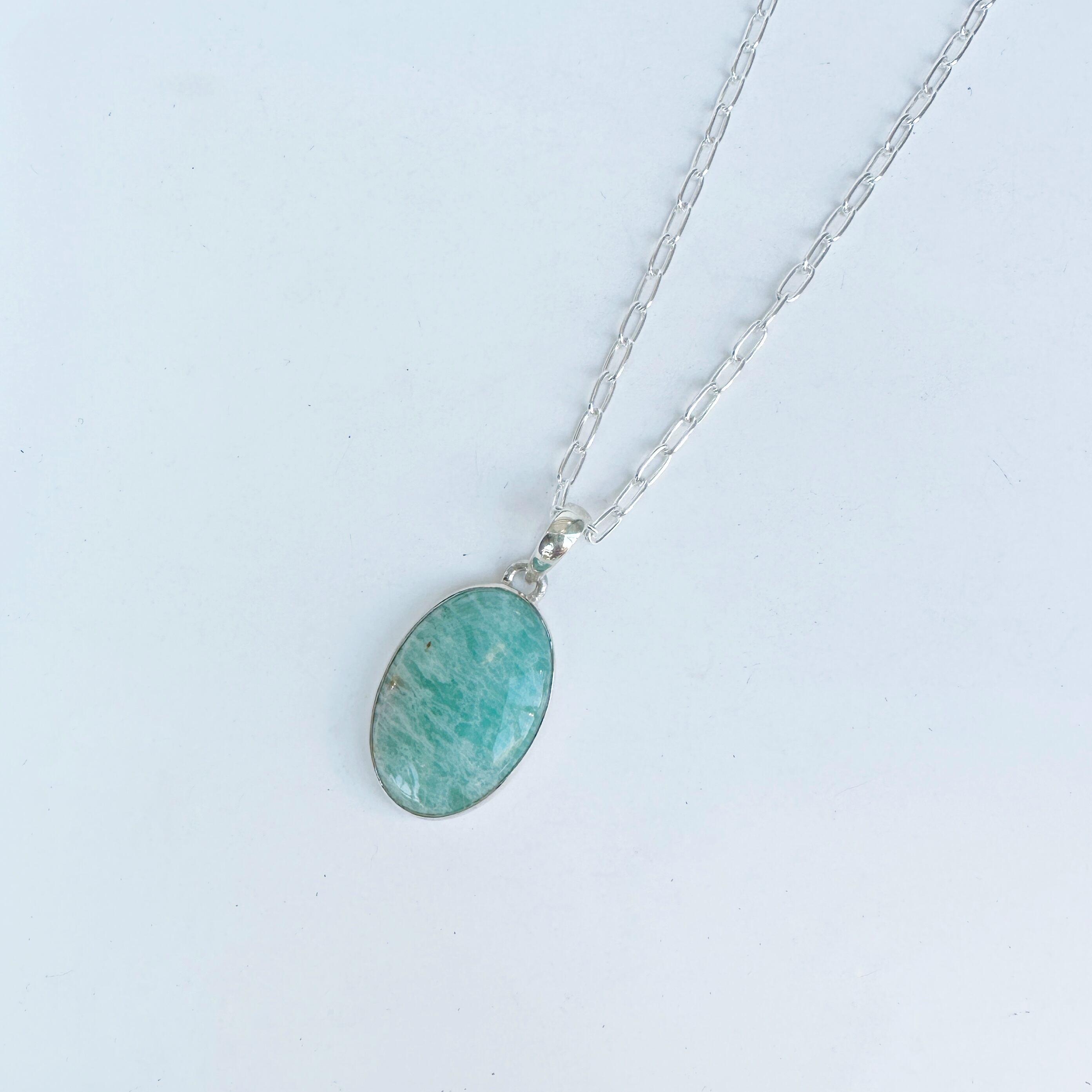 一点物 アマゾナイト オーバル ペンダント