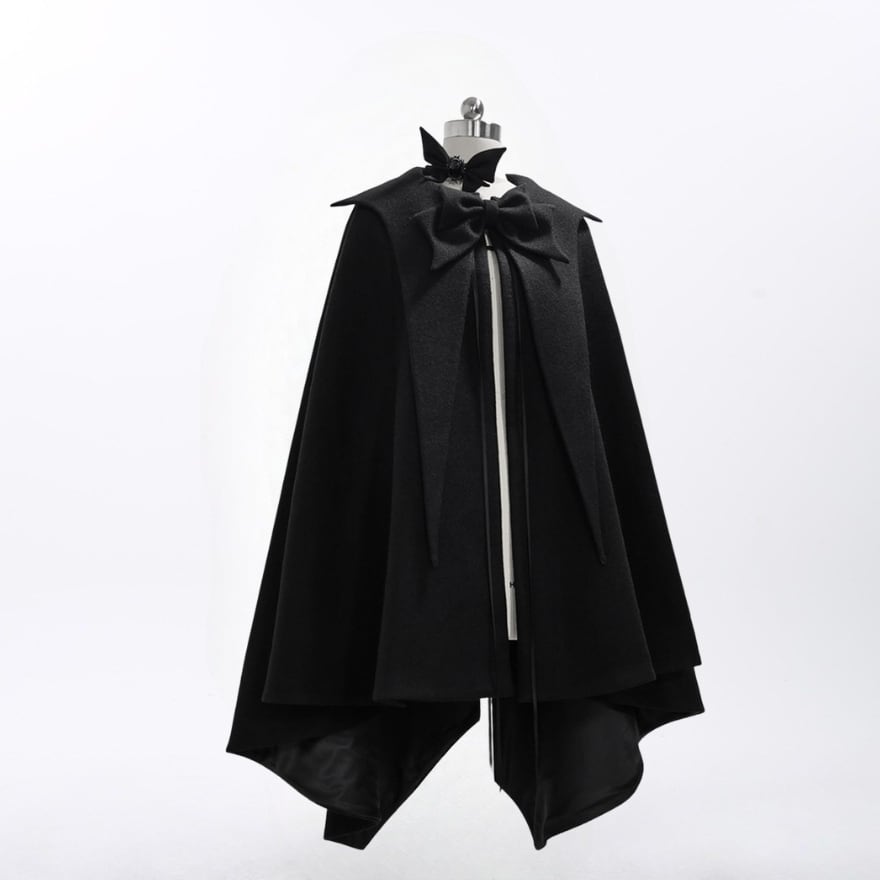 【お得な逸品】genny　ジェニー　優雅なベロアマント　大人クラシカル　ブラック 926b9f0f63f2ddeb5519ea55b8bb6b