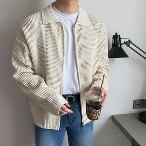 ラペルジップアップニット　MT0080315