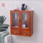 北欧 無垢材 壁掛けラック ウォールシェルフ レトロ 多層収納 キャビネット 寝室 バスルーム 玄関 リビング 小物 小物整理 ラック 卓上 デスクトップ 木製 ２色展開 モダン アメリカン ナチュラル