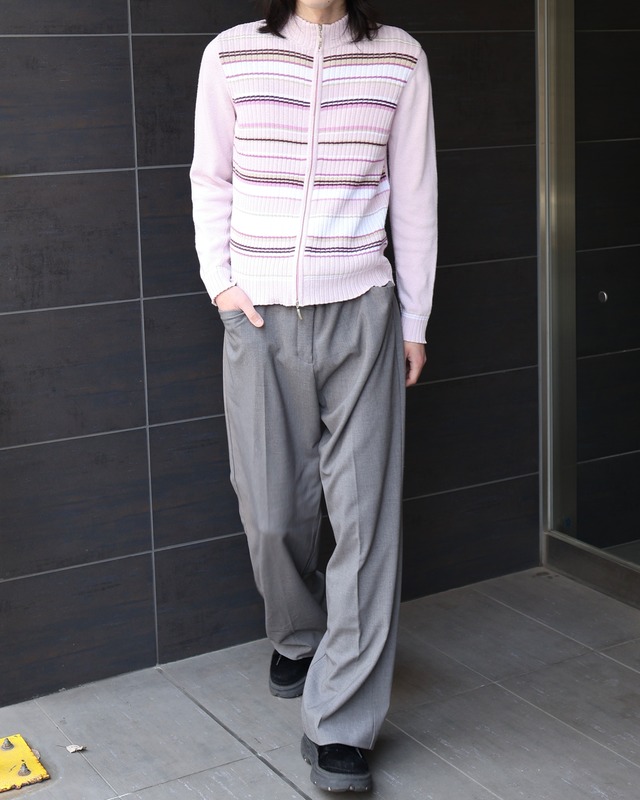 Double zip knit top