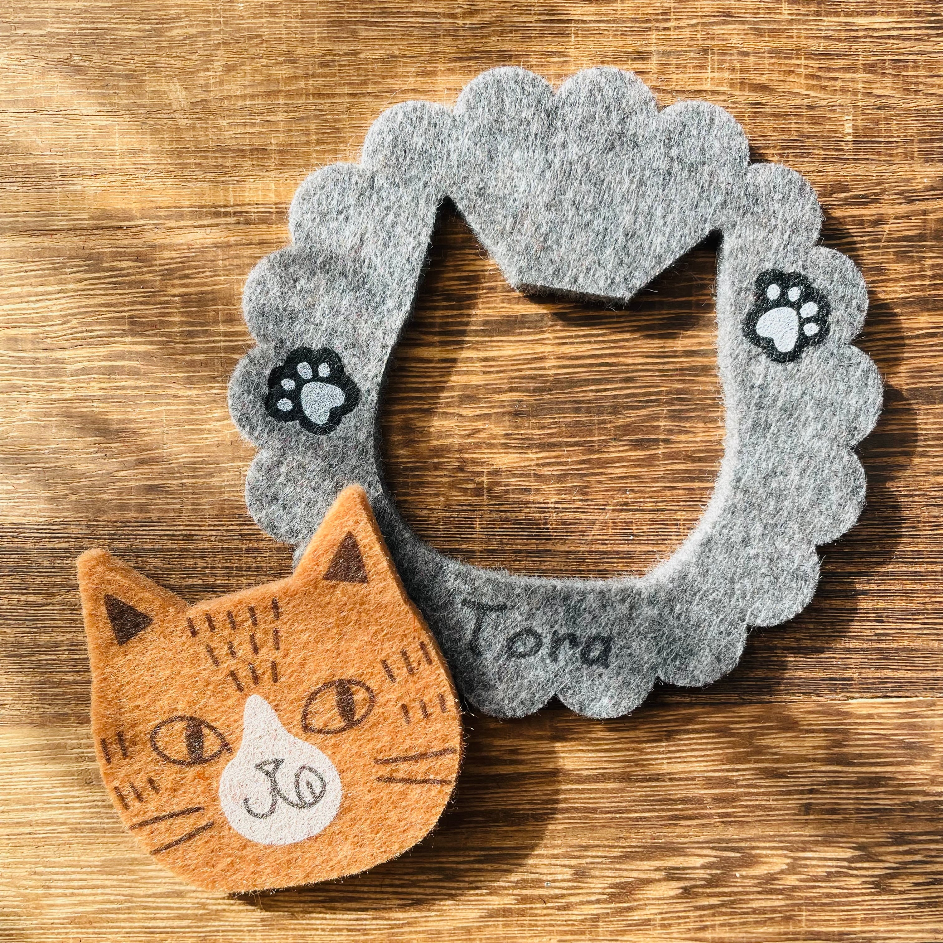 フェルトコースター｜黒猫 ねこ ネコ 猫雑貨 猫グッズ  かわいい猫雑貨 おうちカフェ プレゼントにおすすめ カワイイ猫雑貨