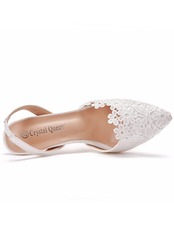 【0296】Floral Lace Pointed Heel Pumps Shoes