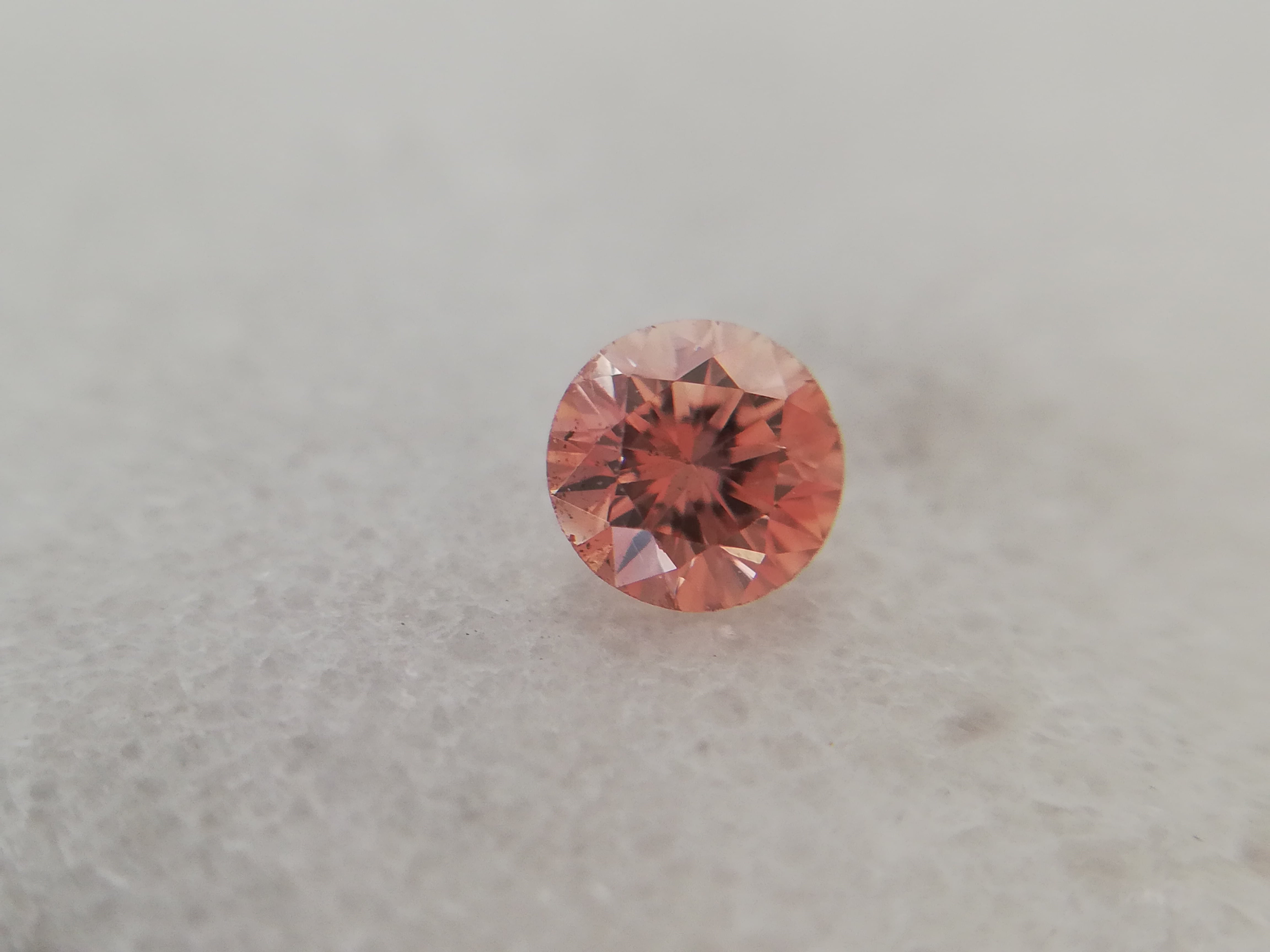 0.132ct FANCY DEEP BROWNISH ORANGY PINK - その他