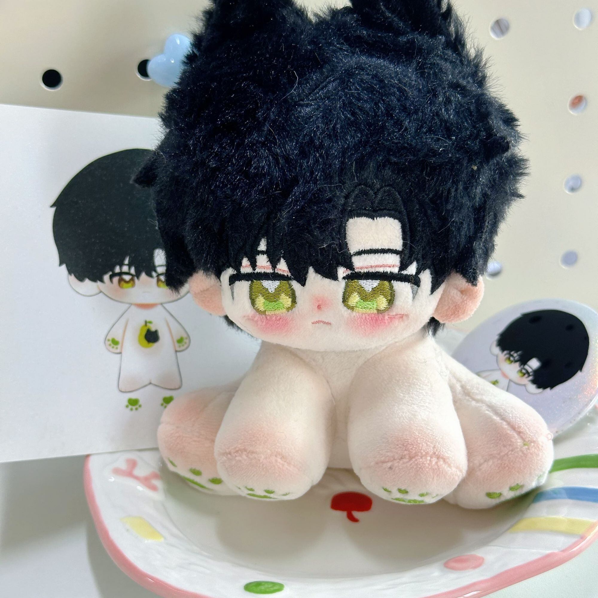 20cm 無属性 ぬいぐるみ 緑髪男の子 着せ替えぬいぐるみ 原神魈 不見月