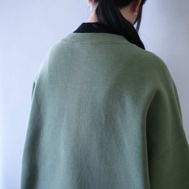 "刺繍" dog one point design XXL over silhouette sweatshirt