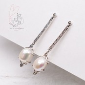 碌山　パールとマルカジットのピアス