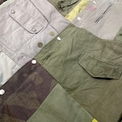 【mJK04】再構築中綿入りミリタリーロングコート military long JACKET