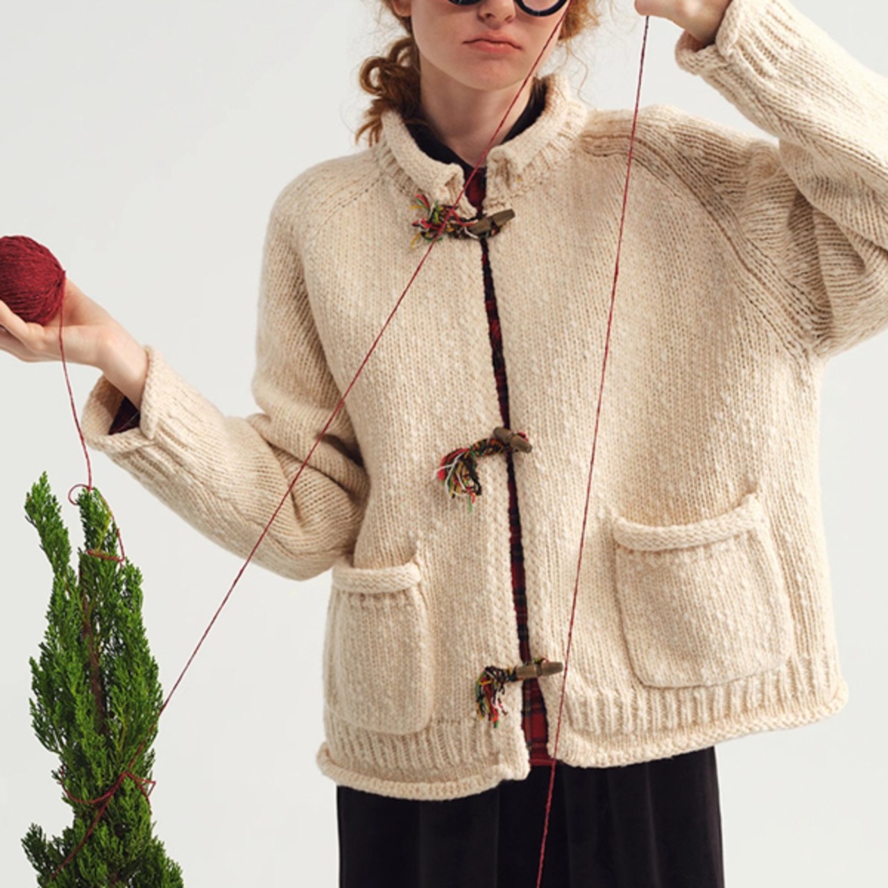 【2color】木漏れ日のトグルカーディガン《P0319》