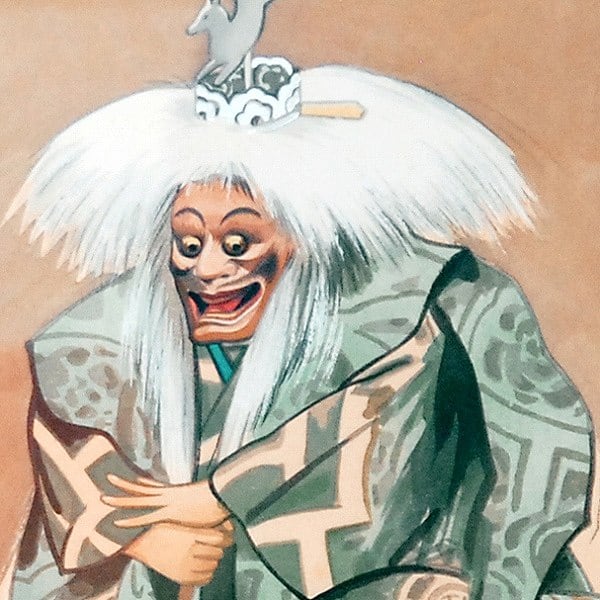 英樹・浮世絵・錦絵・版画・額入「小鍛冶」・No.170428-13・梱包サイズ