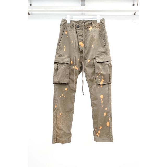 [11 BY BORIS BIDJAN SABERI] (イレブンバイボリスビジャンサベリ) P21B-F1481 PANTS / OBJECT DYE SPLASH BLEACHED