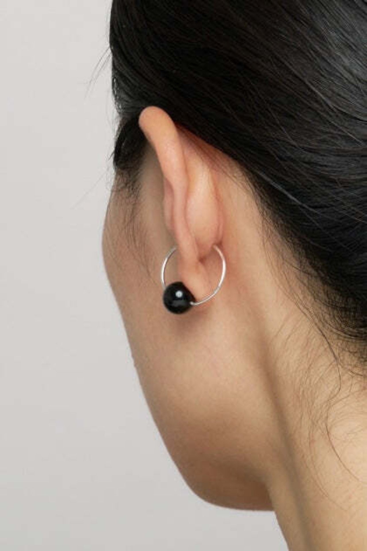 _Fot - stone ring _ ball onyx :silver|天然石オニキスリング/シルバー925/可動式ストーン/リング・イヤーカフ兼用/約12〜13号
