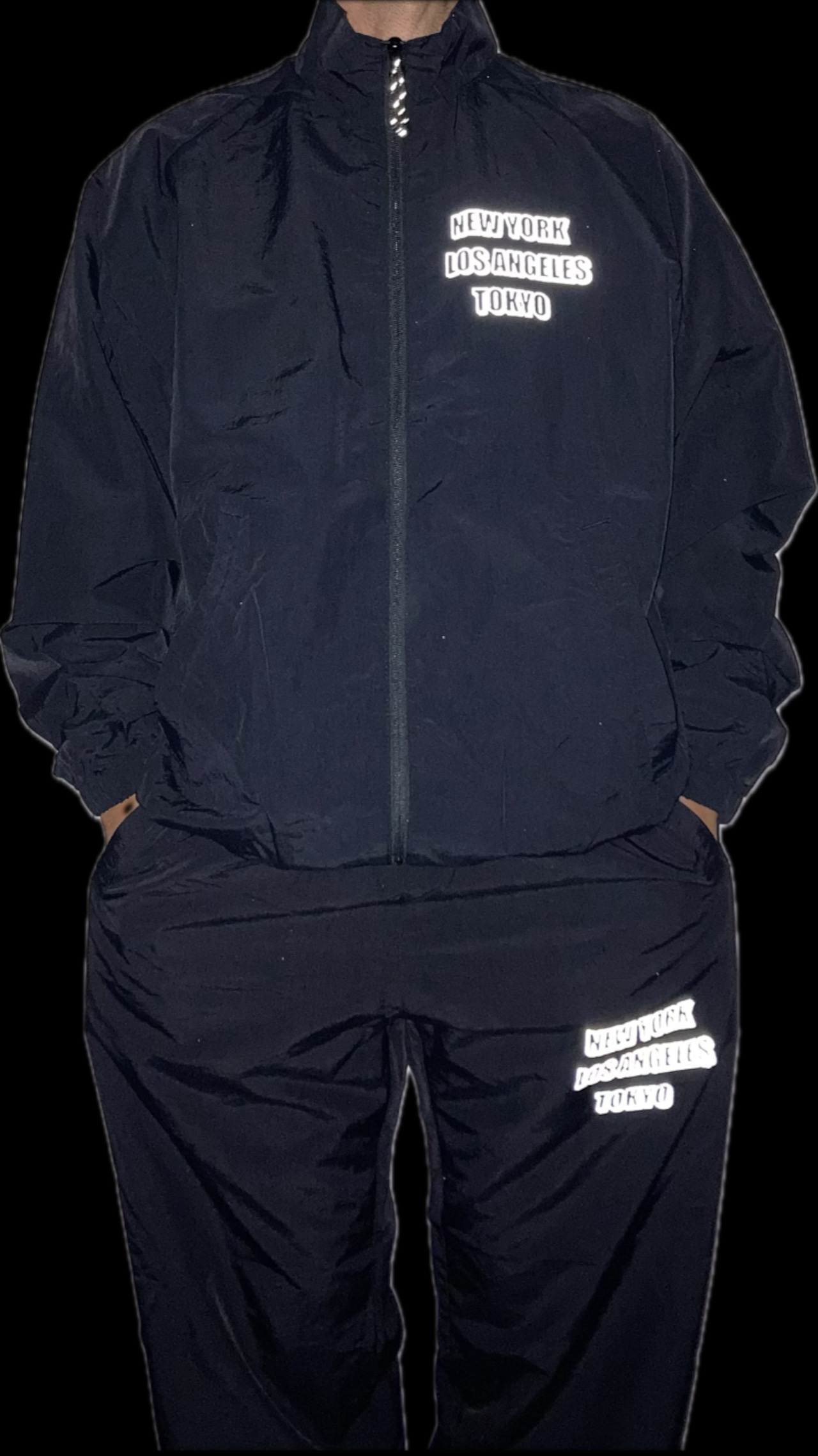 サンバスピクニッククラブ　ナイロンセットアップ SPC PICNIC PANTS BK | Sunbath