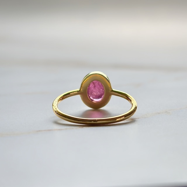 【oval ring】〜ピンクトルマリン〜
