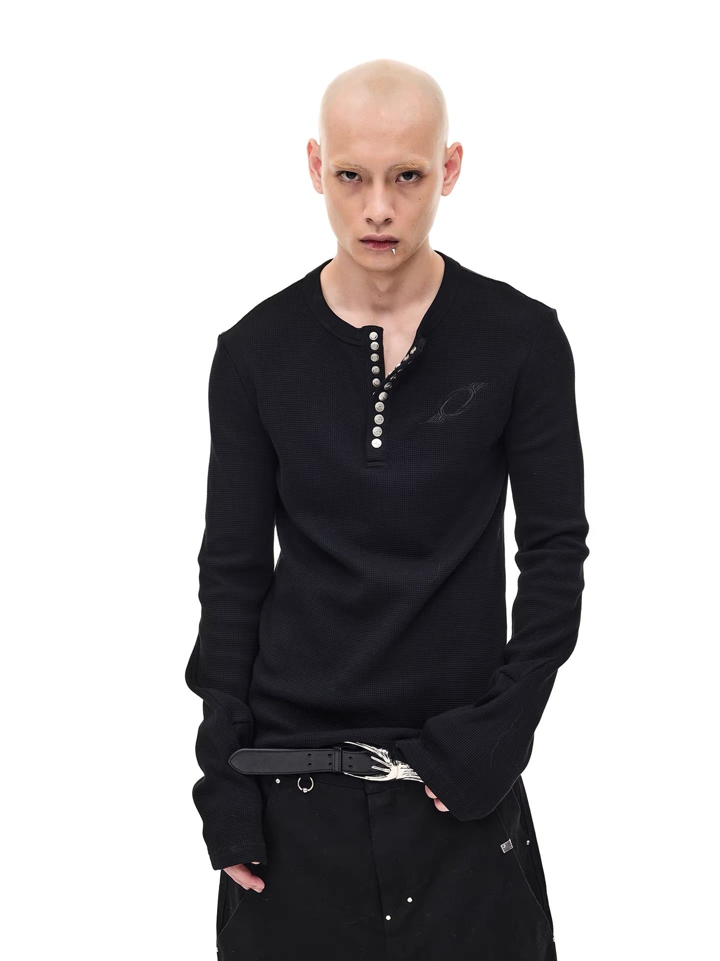 Opium Ribbed Thermal Henley Shirt サーマル | Juns garment service