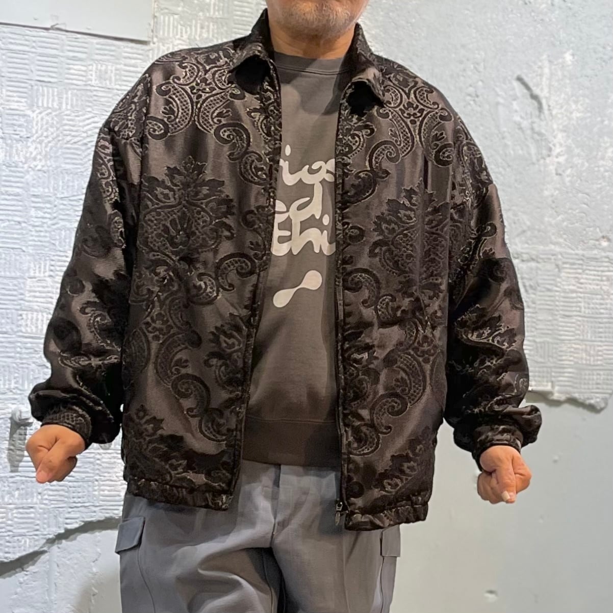 CHANGES / "curtain" REMAKE blouson / black