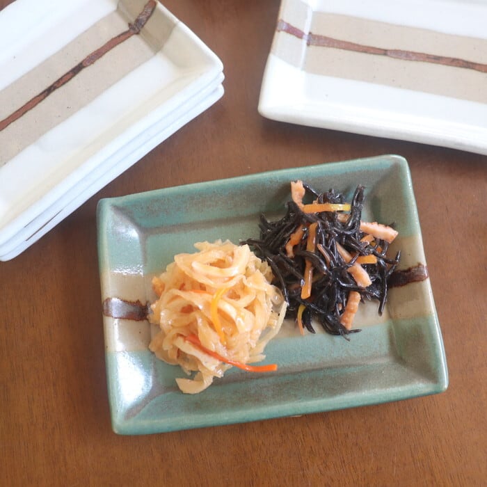 益子焼 健一窯 角皿 Mashiko-yaki Square plate #497