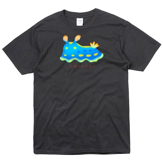 プリントTシャツ  ウミウシ  ブラック