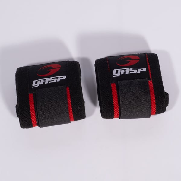 受注輸入】 Hardcore Wrist Wraps Black/Red | Fitness Gear Online